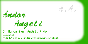 andor angeli business card